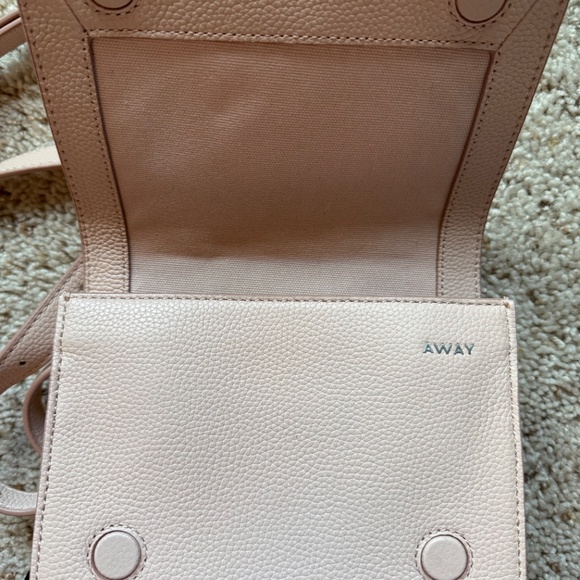 AWAY The Two-Way Crossbody Belt Bag in Pink Leather with Dust Bag - Picture 8 of 10